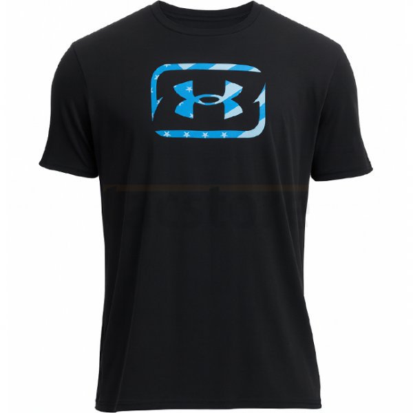 Under Armour Mens Freedom Hook T-Shirt - Anthracite / Ether Blue - 3XL