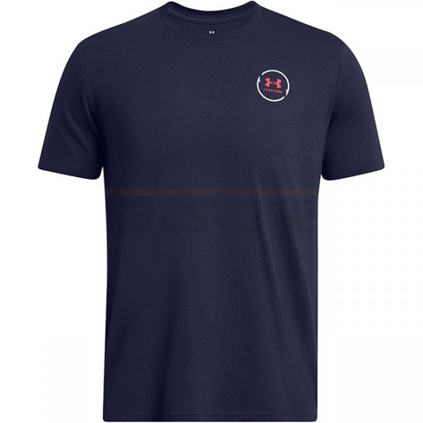 Under Armour Mens Freedom Bass Short Sleeve T-Shirt - Navy Blue - S