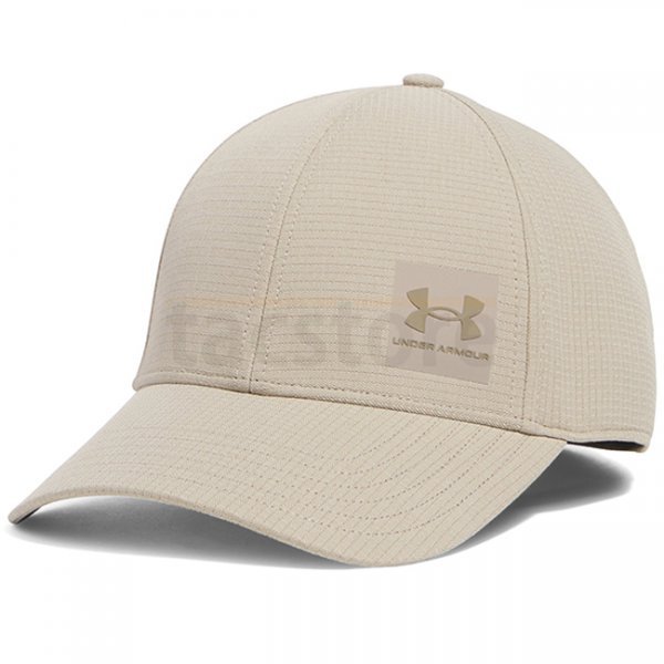 Under Armour Mens ArmourVent Stretch Fit Cap - Khaki - L/XL