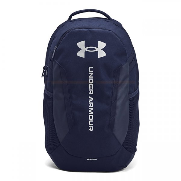 Under Armour Hustle 6.0 Pro Backpack - Navy Blue / Navy Blue / Metallic Silver