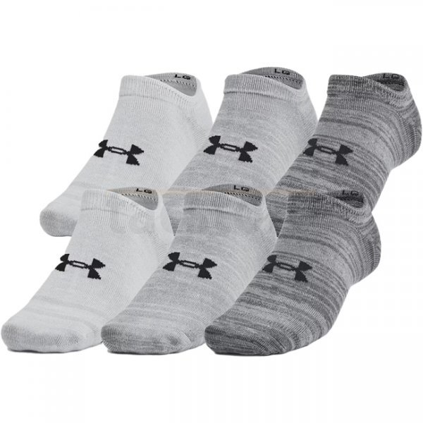Under Armour Essential 6-Pack Low Cut Socks - Grey / Grey / Anthracite - L