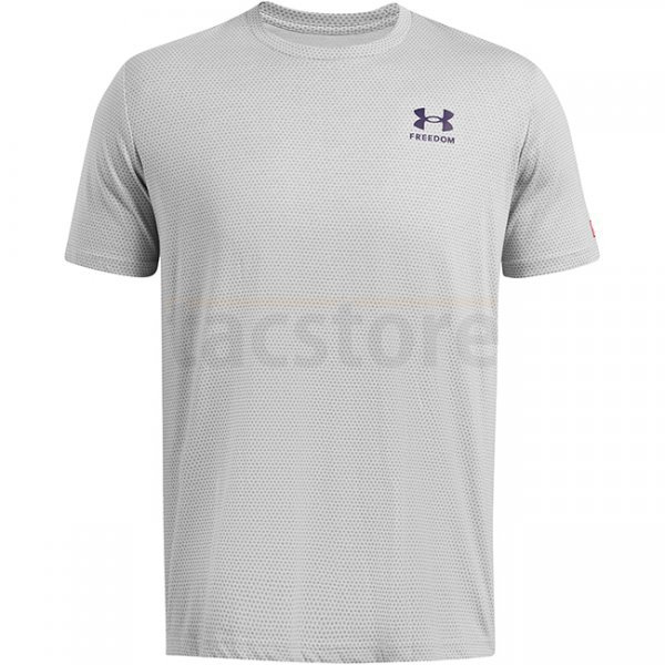 Under Armour Mens Freedom Veterans Day T-Shirt - Mod Grey / Navy Blue - S