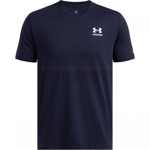 Under Armour Mens Freedom Veterans Day T-Shirt - Navy Blue / White - S