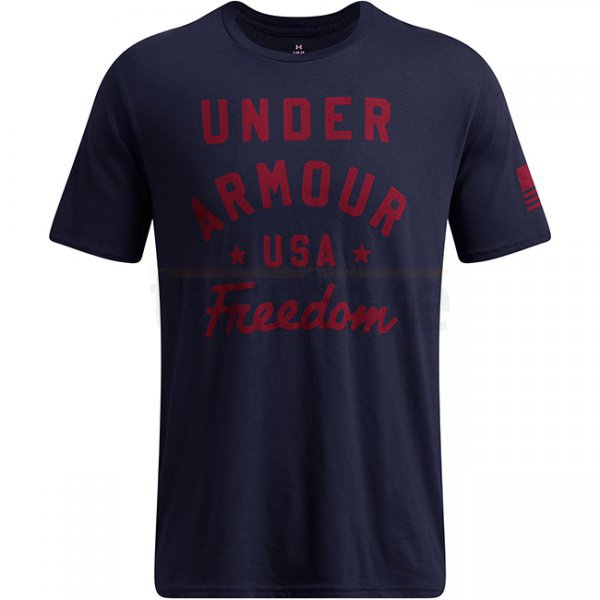 Under Armour Mens Freedom Vintage USA T-Shirt - Navy Blue / Red - S
