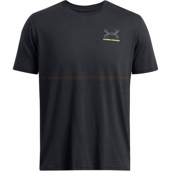 Under Armour Mens Schematic White Tail Short Sleeve - Black / Grey - 2XL