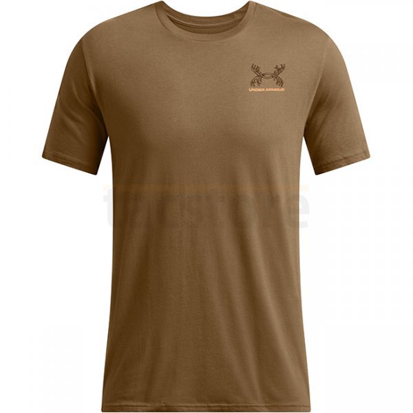 Under Armour Mens Schematic White Tail Short Sleeve - Coyote / Gridiron Brown - M