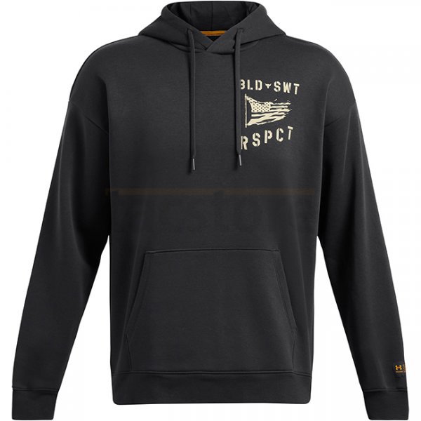 Under Armour Mens Project Rock Icon Fleece Veterans Day Hoodie - Anthracite / Silt - 2XL