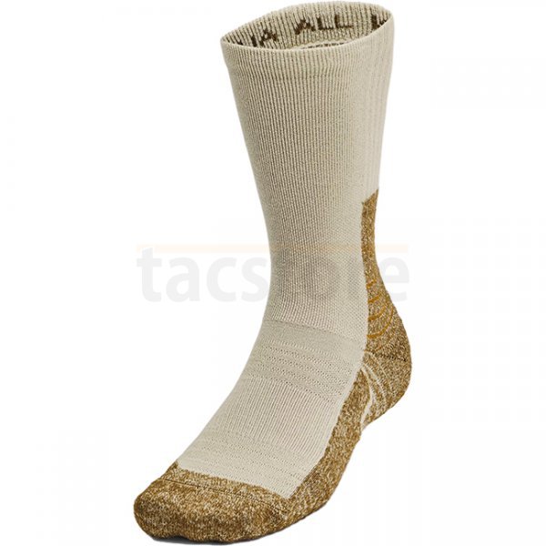 Under Armour All Weather Wool Boot Socks - Khaki Base / Coyote / Coyote - L