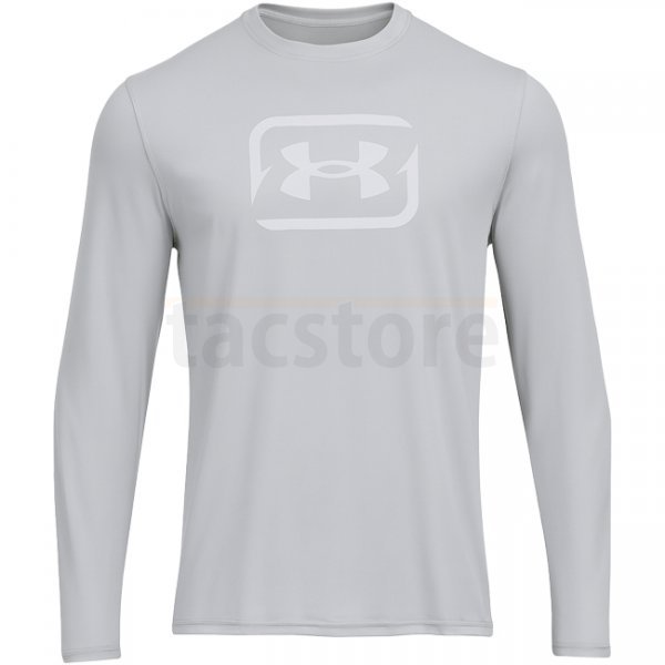 Under Armour Mens Fish Pro Chill Tackle Box Long Sleeve - Mod Grey / White - M