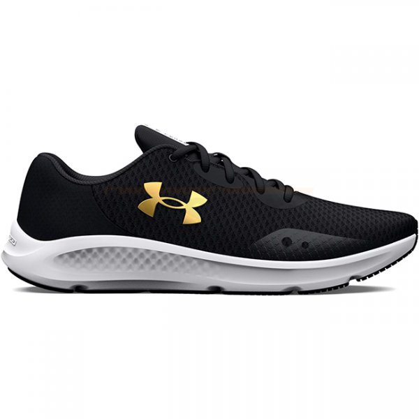 Under Armour Charged Pursuit 3 Running Shoes - Black / Gold - 10