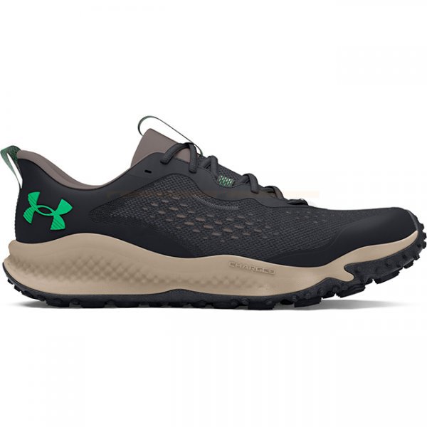Under Armour Mens Charged Maven Trail Running Shoes - Black / Fresh Clay / Vapor Green - 8