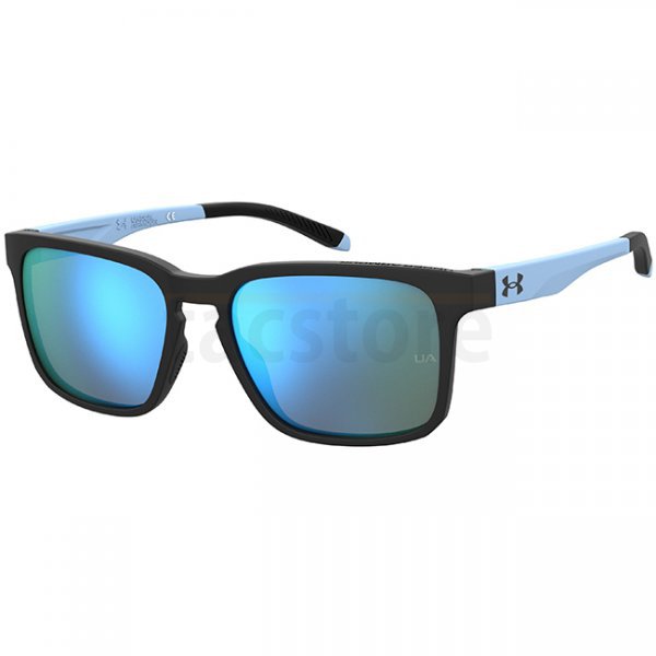 Under Armour Assist 2 Sunglasses - Matte Black - Blue Mirror