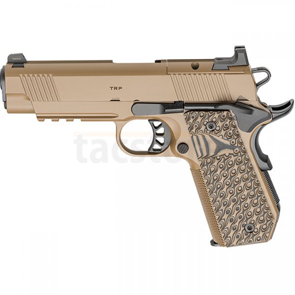 Springfield Armory 1911 TRP CC 4.25 Inch Light Rail AOS Pistol 9x19mm - Coyote