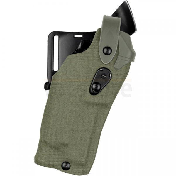 Safariland 6360RDS ALS/SLS Mid-Ride Holster STX Cordura Glock 17 MOS RedDot & TacLight - Ranger Green - Right