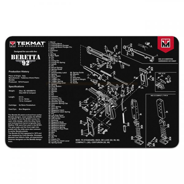 TekMat Cleaning & Repair Mat - Beretta 92