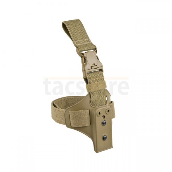 Safariland Lightweight Leg Shroud & Quick Release Leg Strap Complete Assembly - FDE Brown