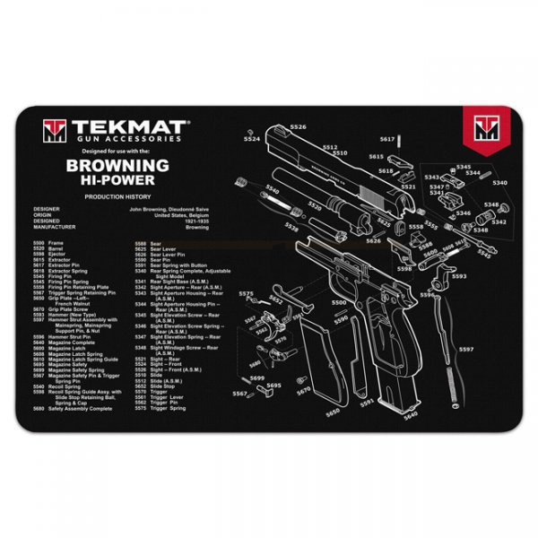 TekMat Cleaning & Repair Mat - Browning Hi Power