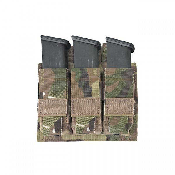 Warrior Triple 9mm Pistol Magazine Pouch - Multicam