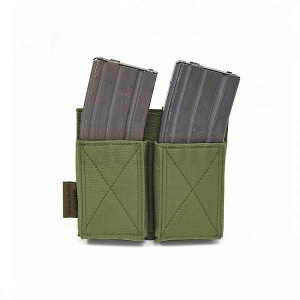 Warrior Double Elastic Magazine Pouch - Olive