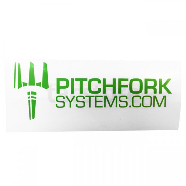 Pitchfork The Brand Sticker Large - Zombie Green