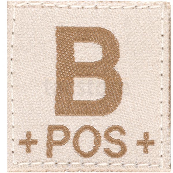 Clawgear B Pos Bloodgroup Patch - Desert