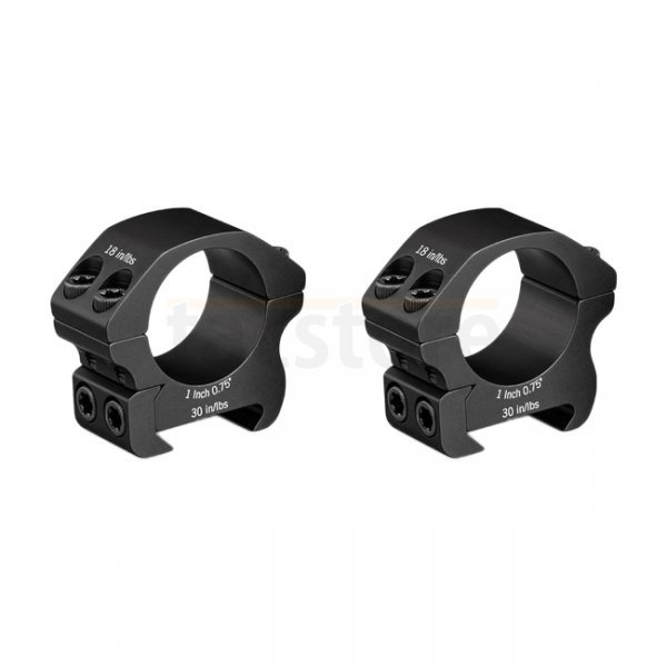 Vortex Pro 1 Inch Riflescope Rings - Low