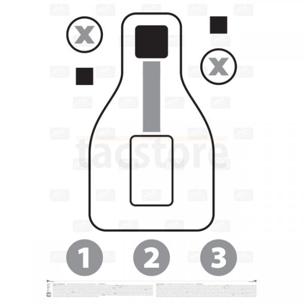 Helikon-Tex PXQT - Pistol Excercise/Qualification Target 100pcs Set