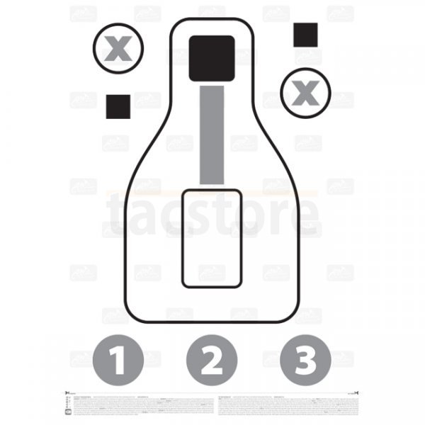 Helikon PXQT - Pistol Excercise/Qualification Target 100pcs Set