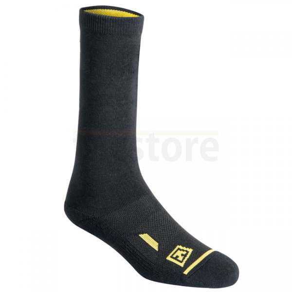First Tactical Cotton 6 Inch Duty Sock 3-Pack - Black - S/M