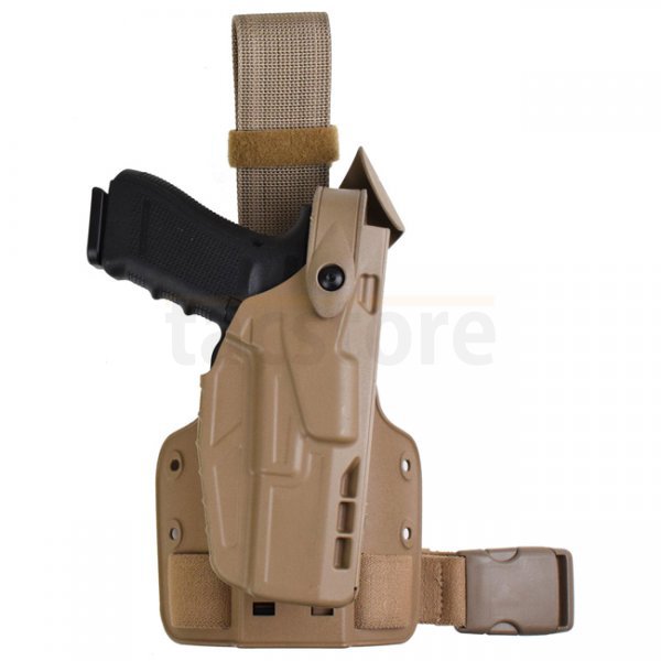 Safariland 7004-SP10 7TS SLS Holster Glock 17/22 & TacLight - Dark Earth - Links