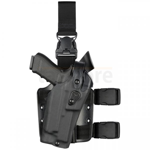 Safariland 6305RDS ALS/SLS Tactical Holster Quick-Relase Leg Strap Cordura Finish Glock 34 RedDot & TacLight - Coyote - Rechts