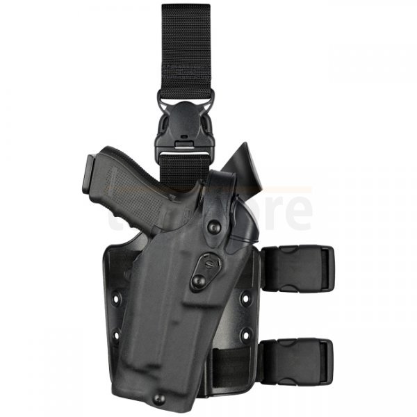 Safariland 6305RDS ALS/SLS Tactical Holster Quick-Relase Leg Strap Cordura Finish Glock 34 RedDot & TacLight - Coyote - Left