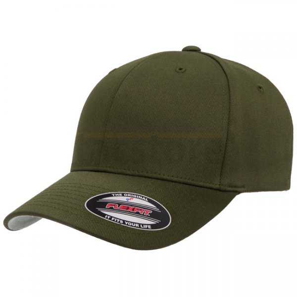 Flexfit Wooly Combed Cap - Olive - S/M