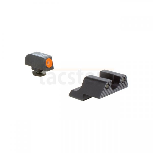 Trijicon GL113-C-600785 Night Sights - Glock Small Frames - Orange Outline Green Tritium