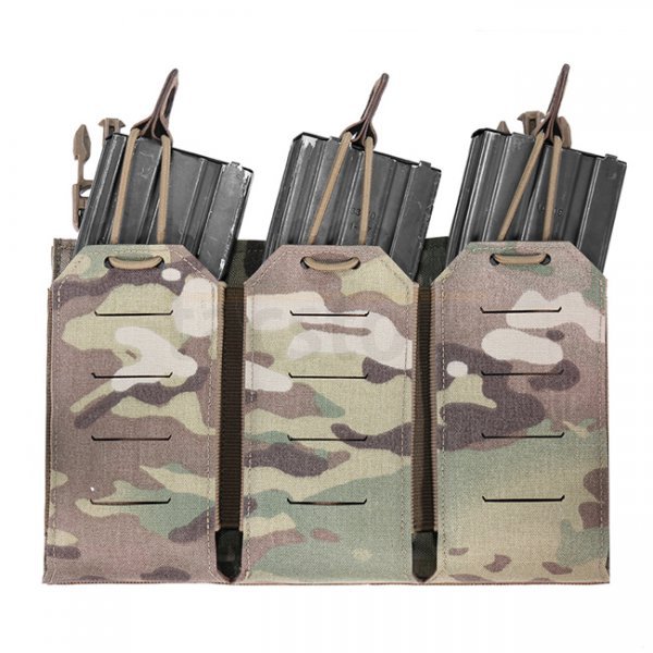 Warrior Laser Cut Triple Bungee 5.56 Magazine Pouch - Multicam