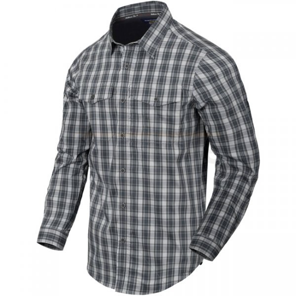 Helikon Covert Concealed Carry Shirt - Foggy Grey Plaid - 3XL