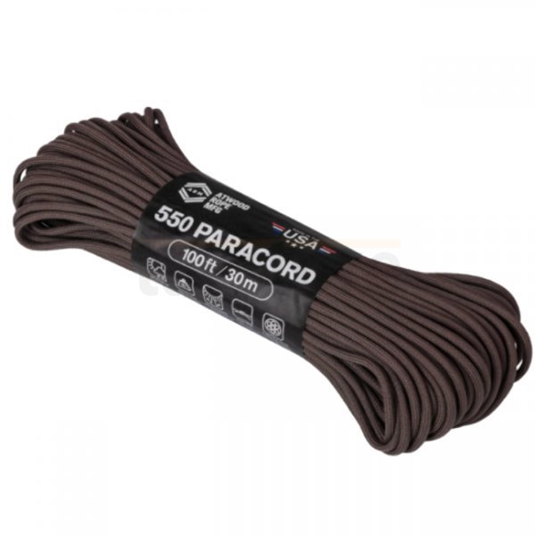Atwood Rope 550 Paracord 100ft - Brown