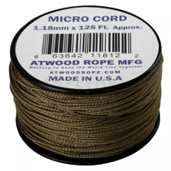 Atwood Rope Micro Cord 125ft - Coyote