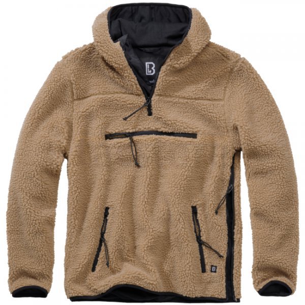 Brandit Teddyfleece Worker Pullover - Camel - S