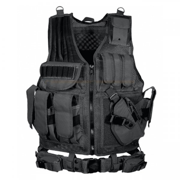 Leapers 547 Law Enforcement Tactical Vest Right Handed - Black