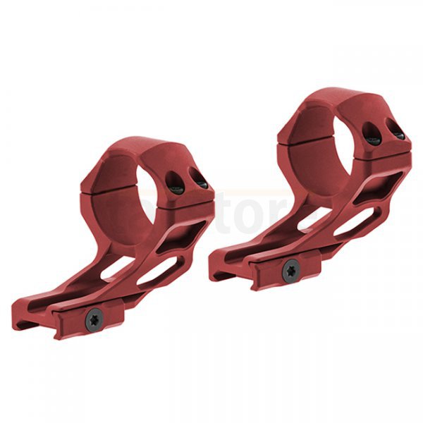 Leapers Accu-Sync 34mm High Profile 37mm Offset Rings - Red