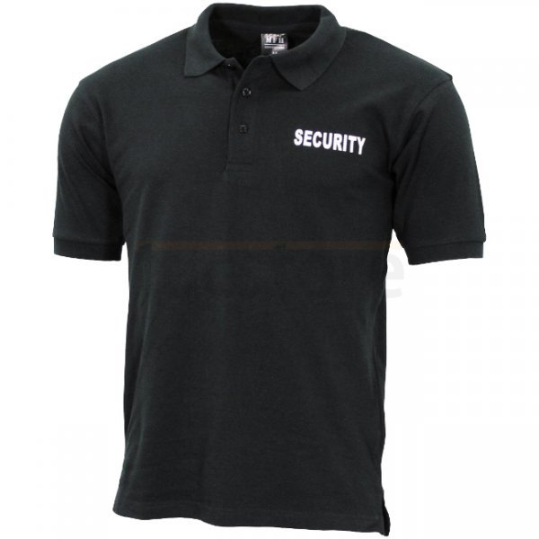 MFH Security Print Polo Shirt - Black - S