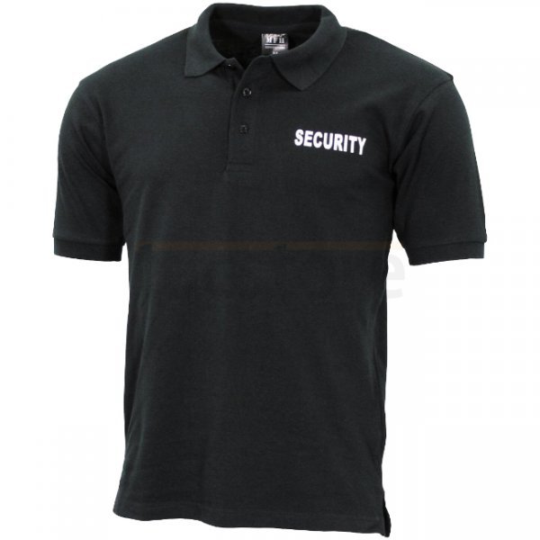 MFH Security Print Polo Shirt - Black - 2XL