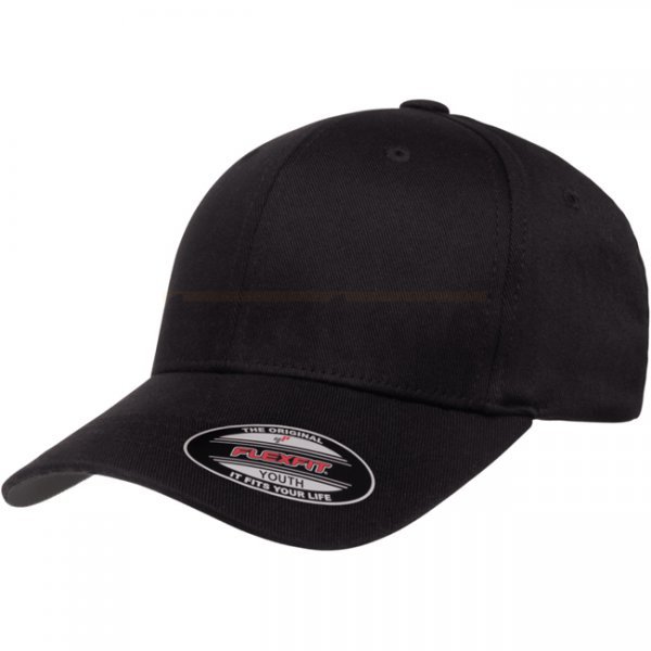 Flexfit Wooly Combed Cap - Black Black - XS/S