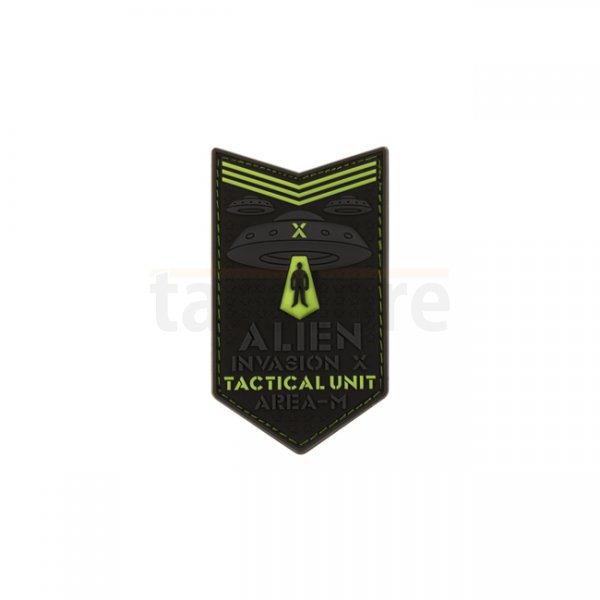 JTG Alien Invasion Tactical Unit Rubber Patch - Glow in the Dark