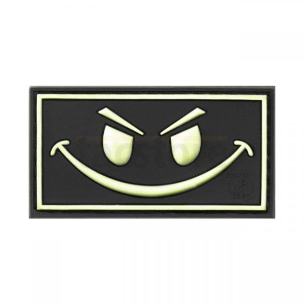 JTG Evil Smile Rubber Patch - Glow in the Dark