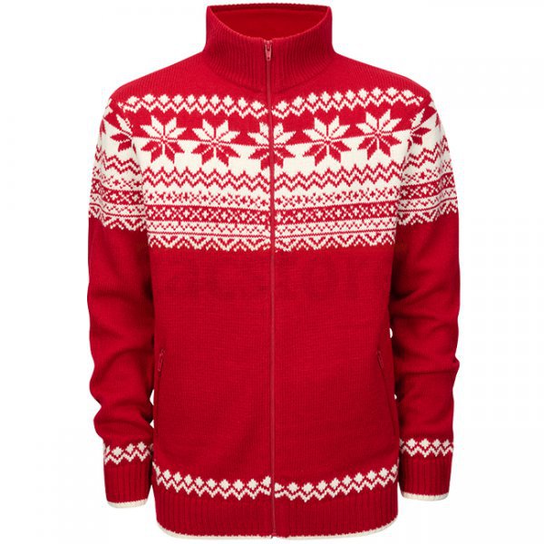 Brandit Cardigan Norweger - Red - XL