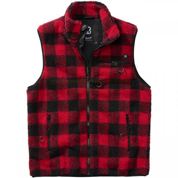 Brandit Teddyfleece Vest Men - Red / Black - 4XL