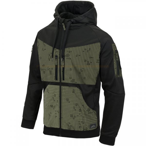 Helikon Rogue Tactical Hoodie FullZip - Black / Desert Night Camo - S