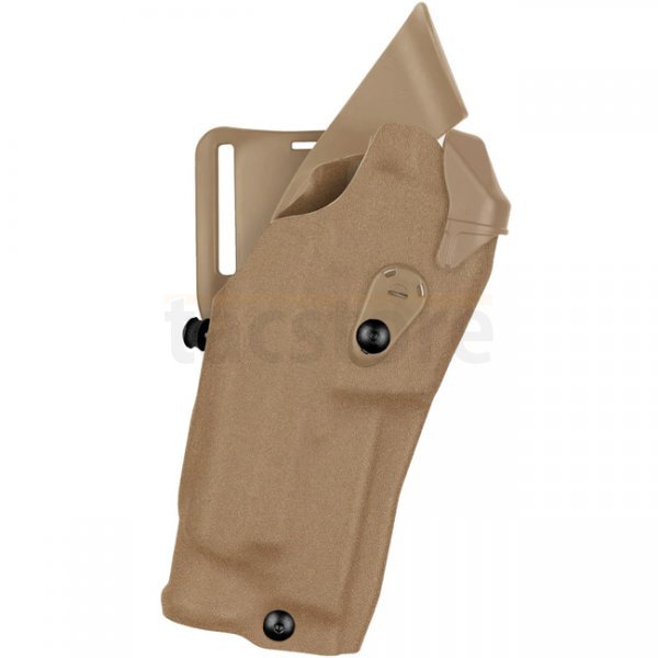 Safariland 6390RDS ALS Mid-Ride Holster STX Tactical Glock 17 MOS RedDot & TacLight - Coyote - Right